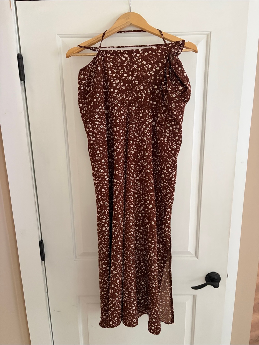 SHEIN Brown Floral Maxi Skirt